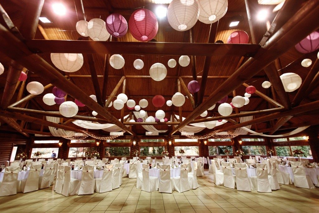 amazing luxury decorated place ceiling for wedding reception