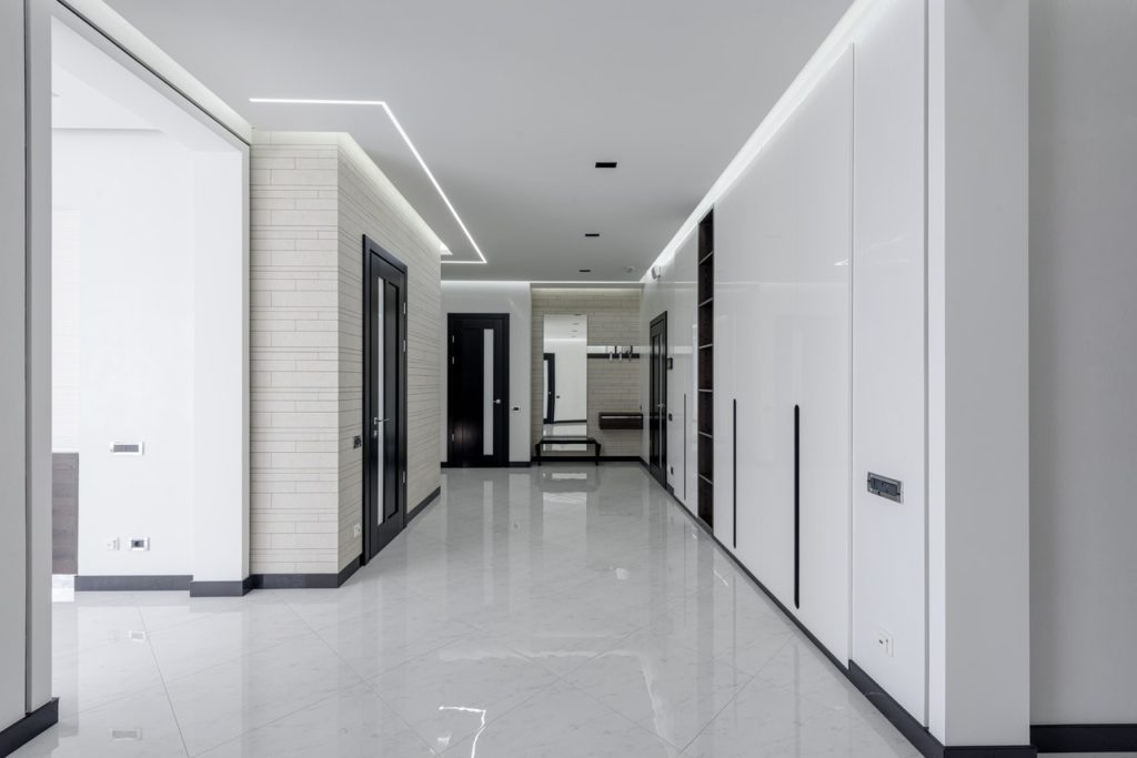 a well-lit hallway