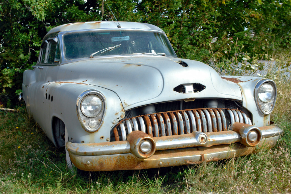 classic car rusting junk