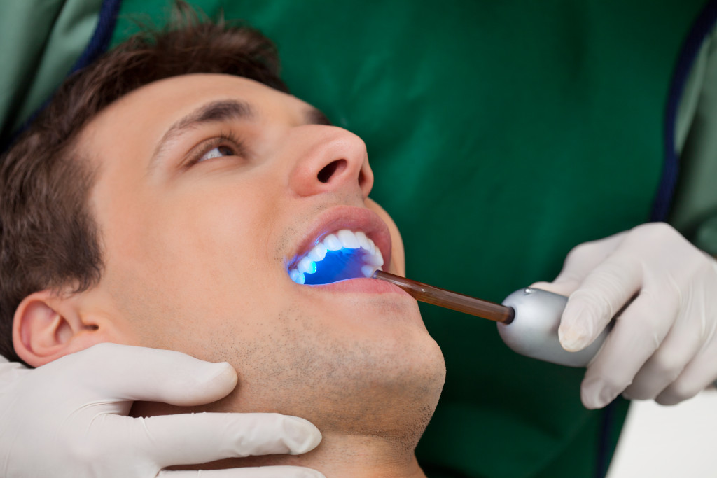 a man getting dental checkup