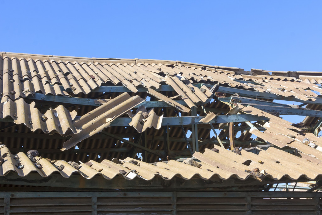 Extremely damaged roof