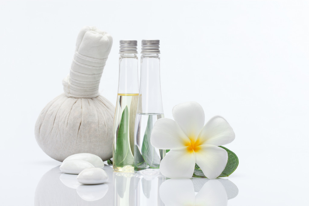 two vials containing different natural skin care products